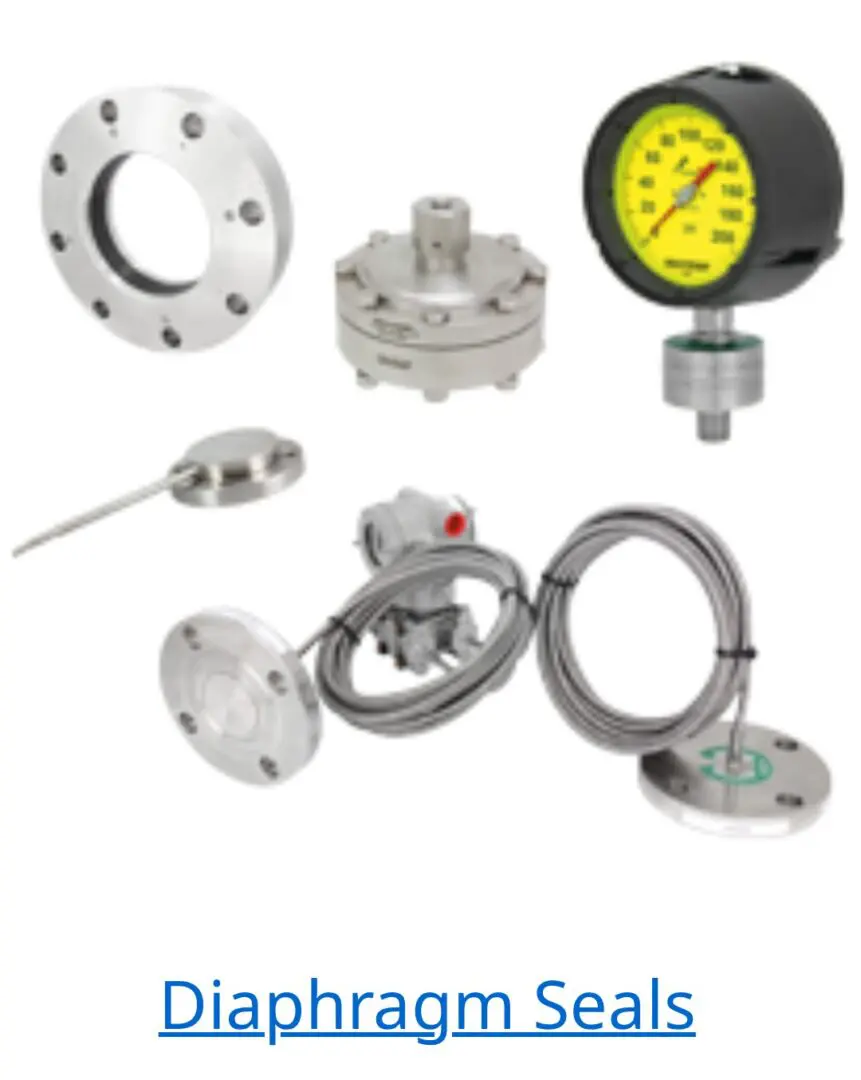 Various industrial pressure gauges and sensors displayed together.